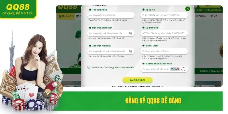 QQ88 | TRANG CHỦ QQ88.COM CHÍNH TKỨC | ĐK QQ 88 +88K 18 Đăng ký QQ88 dễ dàng